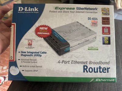 D-LINK 4-PORT ETHERNET BROADBAND ROUTER DI-604 BRAND NEW FACTORY SEALED