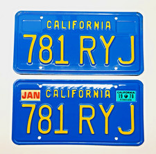 1970's California License Plates DMV Clear 1978 Chevrolet Blazer 1978 Validation