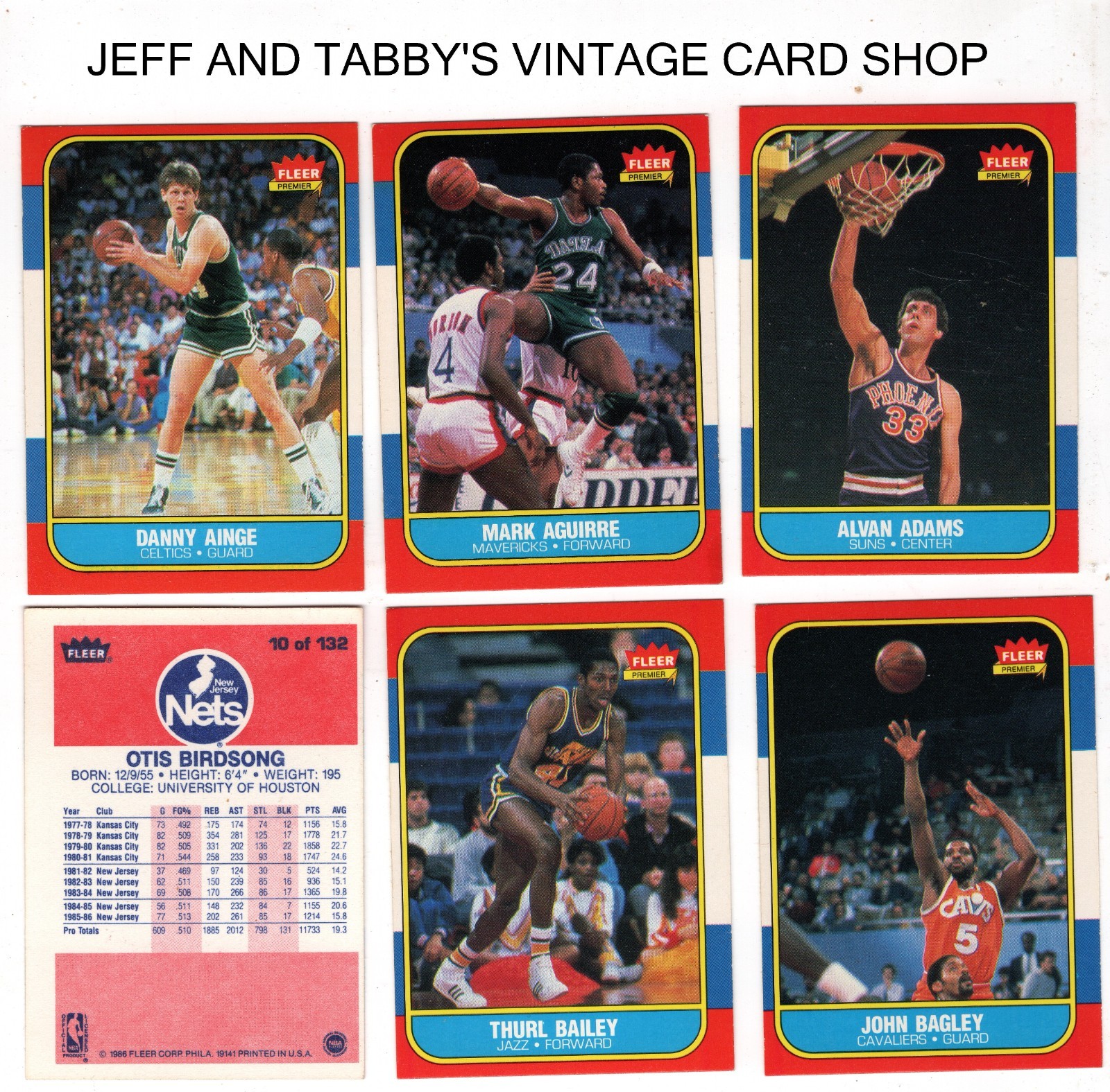 1986-87 FLEER BASKETBALL CARDS & STICKERS C DROP DOWN MENU 4 CARD U WILL RECEIVE