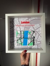 Quadro Mappa 3D Londra Idea Regalo Posto Ricordo Viaggio Città Del Cuore