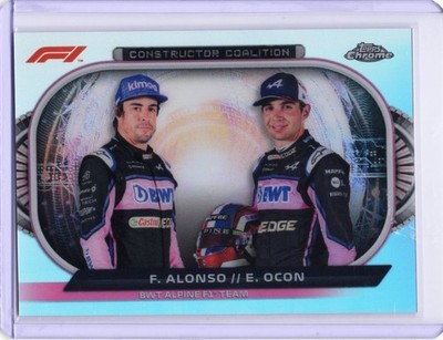 2022 Topps Chrome Formula 1 - Alonso, Ocon Constructor Coalition Refractor