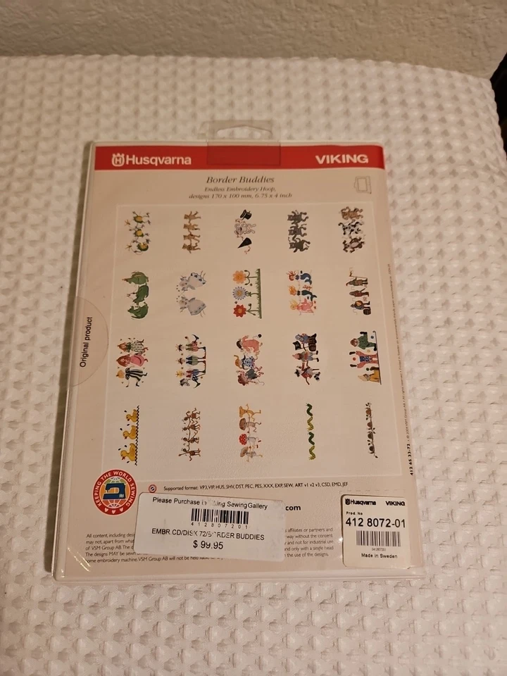 Viking Husqvarna "Border Buddies" Embroidery Design CD #72  Maria Fogelberg - Image 3 of 4