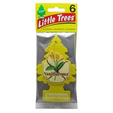 Little Trees Vanillaroma Hanging Car Air Fresheners   6 Pack Long-Lasting Scent