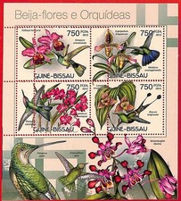 1056 - Guine-Bissau - ERROR MISPERF Stamp Sheet - 2012 - Birds and Orchids