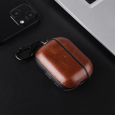 For Airpods Pro 3 2025 / Pro 2/1 Shockproof Leather Texture Slim Case Keychian