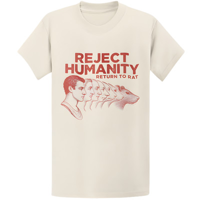 Gildan 5000 Reject Humanity Become Rat T-Shirt, Vintage Funny Rat Lover Gift Tee