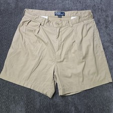 Vtg Polo Ralph Lauren Andrew Shorts Mens 36 Khaki Tan Pleated 6" Inseam 90s
