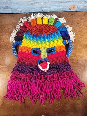 Handmade Exotic Adult Mask Aya Diablo Huma Incas Ecuador Two  display picture 1