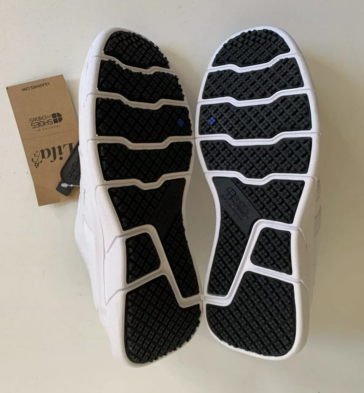 Shoes for Crew Lila X Women's White Slip On Slip Resistant Work Shoes