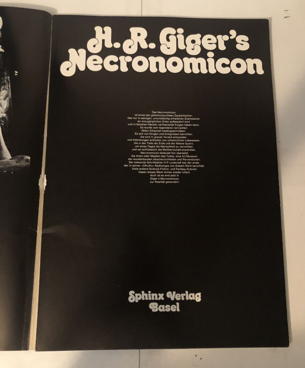 H.R.Giger Necronomicon 1978 - 2nd Edition German Sphinx Verlag