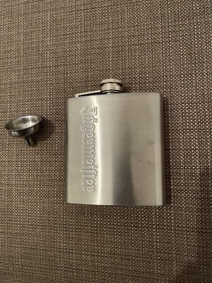 Jägermeister Flachmann Stainless Steel 6oz Schriftzug Edelstahl mit Trichter