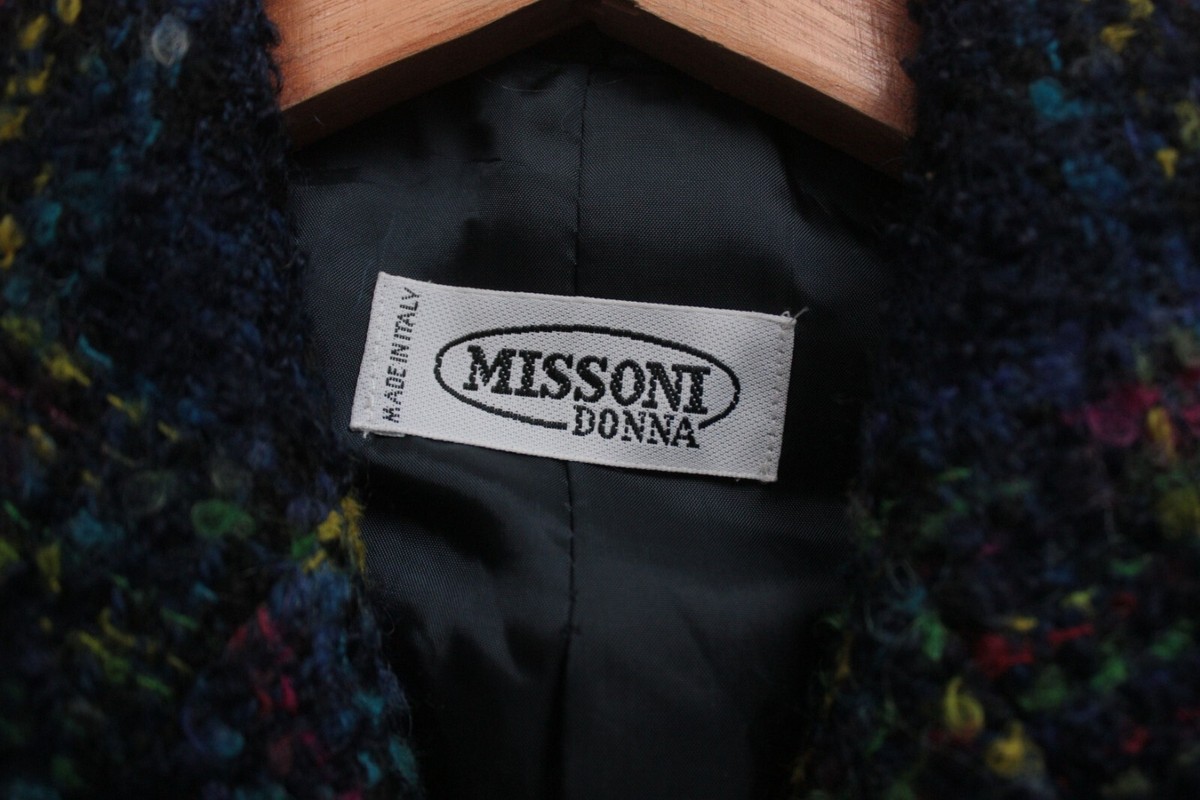 Missoni Donna Wool Mohair Checkered Coat Women's 10 | eBay