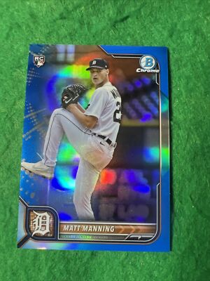 2022 Bowman Chrome #23 Matt Manning RC Blue /150 Tigers