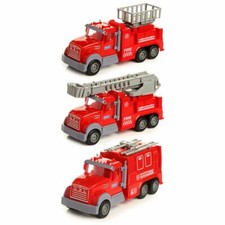 FIRE ENGINE RESCUE TRUCK PULL BACK ACTION TOY - BRAND NEW