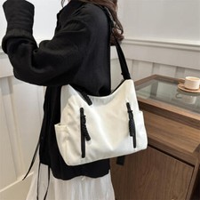 Women Tote Bag Simple Nylon Crossbody Casual Handbags Commuter Shoulder Bags UK