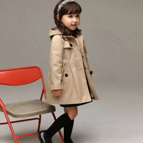 Trench cappotto moda con cappuccio bambini bambina giacca outwear topTX - Foto 12 di 26