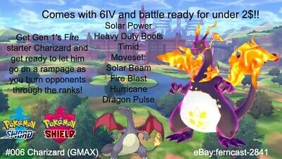  elymbmx Shiny 6IV Gigantamax Gmax for Charizard