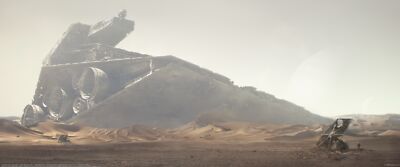 Landscape star wars destroyer desert Custom Gaming Mat Desk