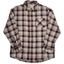 Field Stream Men Long Sleeve Light Flannel Button-Up Chore Shirt Size L Plaid