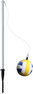 Tetherball Ball and Rope and Pole，Sturdy and Adjustable Tetherball Pole Set 