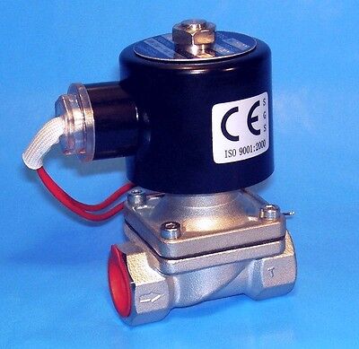 NORMALLY CLOSED OPERATION 110 VOLT AC STAINLESS 1//2 ELECTRIC SOLENOID VALVE