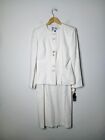 <!--F#f_0-->NEW Le Suit Ivory Skit Suit Gold Buttons Size 6<!--F/-->
