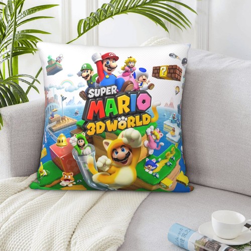 Funda de Almohada Cuadrada Pila Corta Estampada Tema Anime Super Mario Decoración Sofá - Imagen 29 de 42