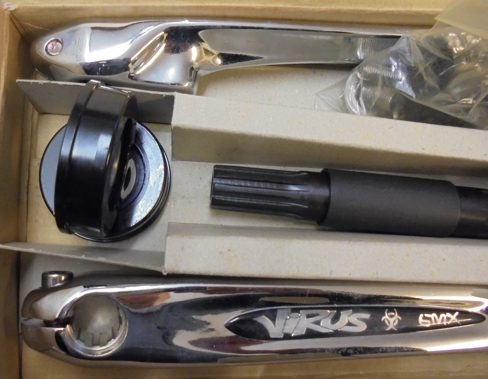 Virus BMX Sealed Bearing Three Piece Crank Set BMX 175mm Cranks eBay