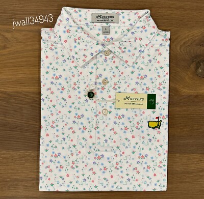 2025 MASTERS Peter Millar Men's Azalea Caddie Performance Tech Golf Polo Shirt