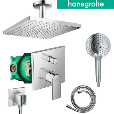 Hansgrohe Vernis Regendusche Unterputz Raindance E300 Decke Kopfbrause Set Ibox