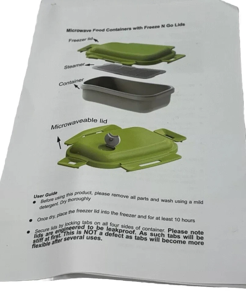 BRAND NEW LOCK&LOCK Set of 3 Microwave Food Containers W/Lids & Freeze N Go Lids - Image 2 of 4