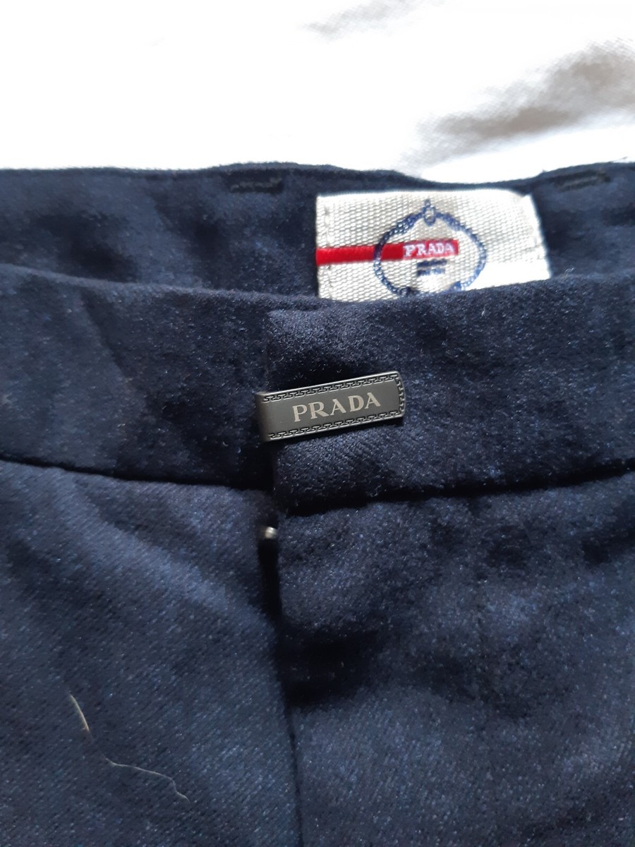 Prada Dark Blue Cotton Pants Size 36,Made in Bulgaria | eBay