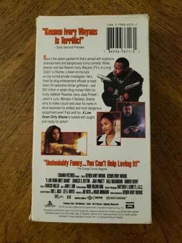 A Low Down Dirty Shame (VHS, 1995) - Picture 2 of 3
