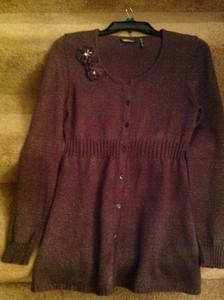 plum cardigan sweater