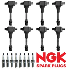 8 Ignition Coil & 8 NGK Platinum Spark Plug Fit Nissan Armada 5.6L V8 UF551