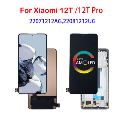 6.67''Original For Xiaomi 12T /Mi 12T Pro AMOLED Display Touch Screen Digitizer