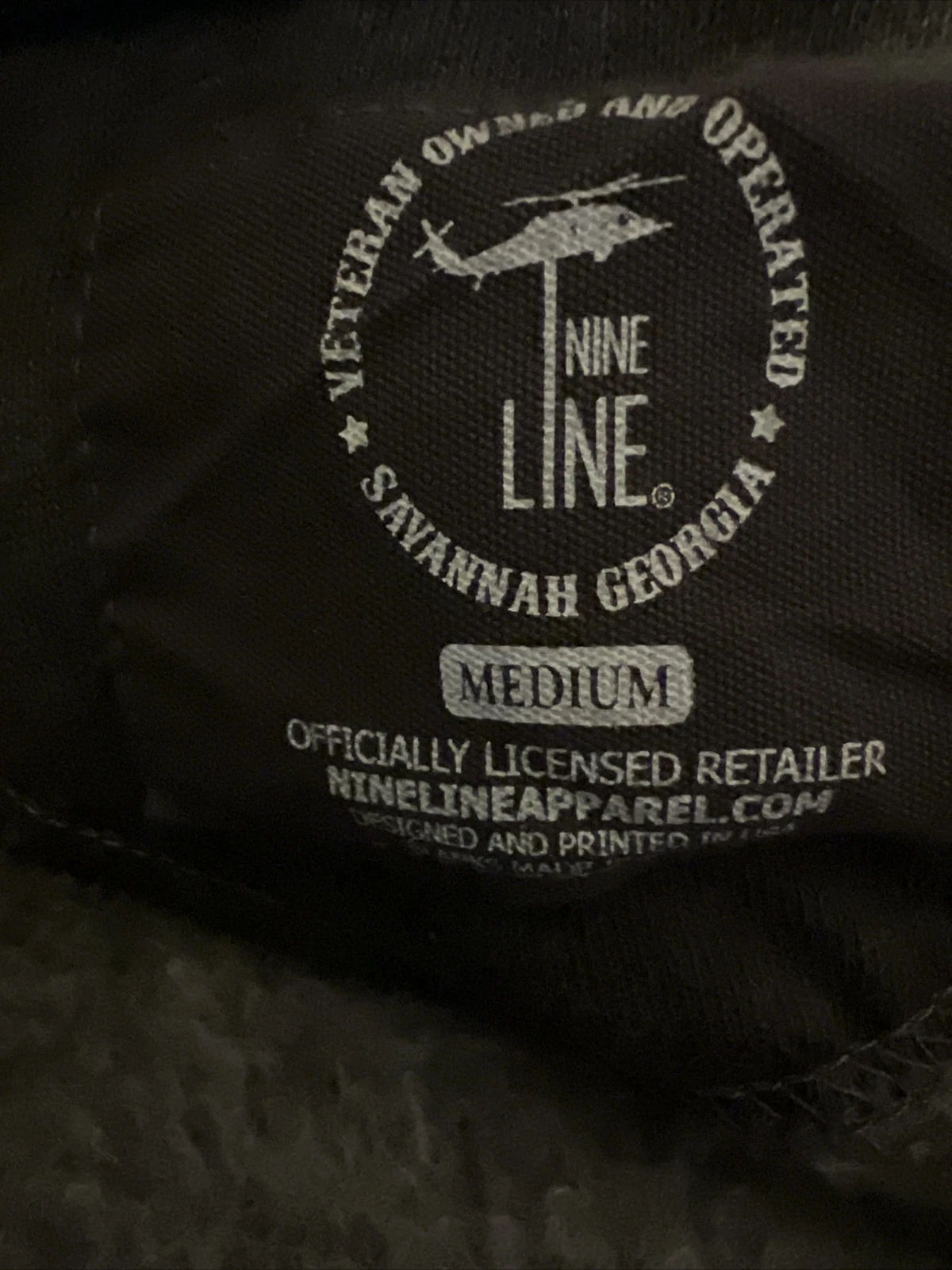 VETEMENTS Felpa con cappuccio Nineline uomo taglia M grigio koozie tasca bandiera USA logo posteriore maniche a pollice