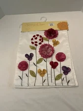 Newbridge Floral Table Runner Pink White Multicolor 13 x 70" Spring Days New