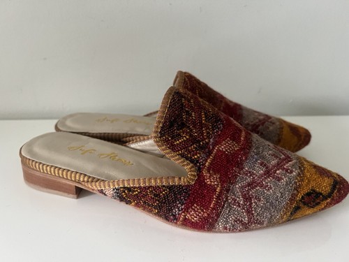 SUFI SHOES Handmade Wool Carpet Slippers Mules Shoes, 39/ US 8 1/2 - 9 - Picture 2 of 5