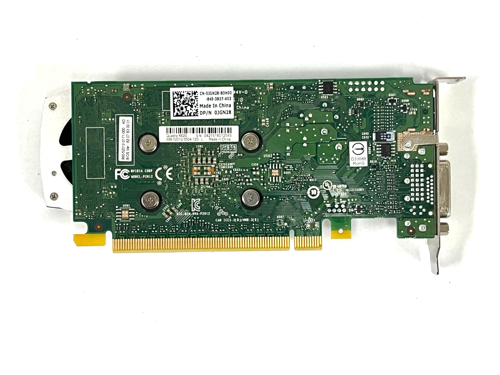 NVIDIA Quadro K620 2GB Low Profile Graphic Card with Display Port & DVI