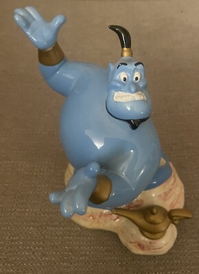 Schmid 1993 Hand Painted Aladdin s Genie Rotating Music Box