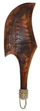 20" HAND CARVED ACACIA WOOD HAWAIIAN POLYNESIAN REPRODUCTION WARRIOR WEAPON