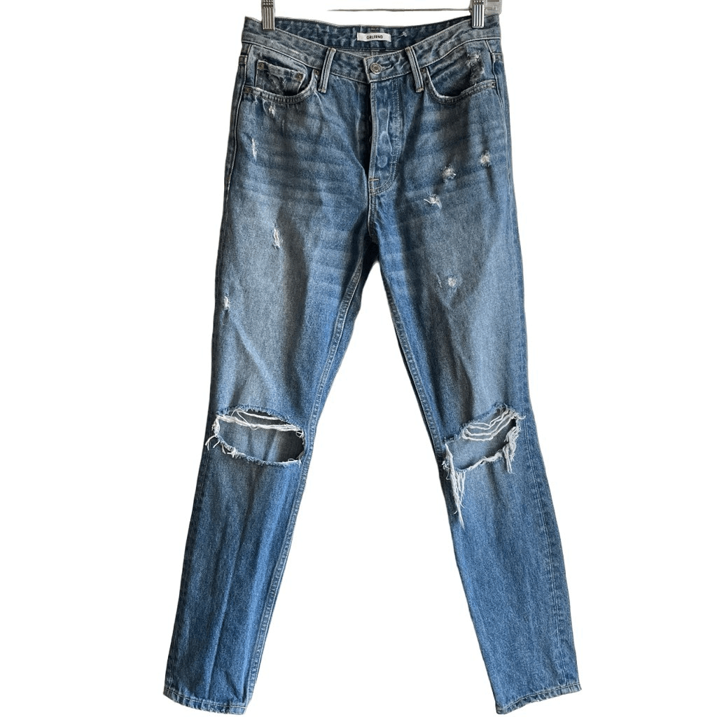Grlfrnd Jeans Womens 26 Denim Karolina High Rise Skinny Ripped