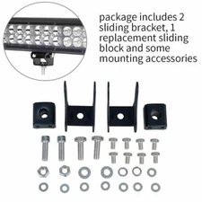 Universal Brackets Mounting Base Bracket LED Light Bar Slide Mount Bracket Pair