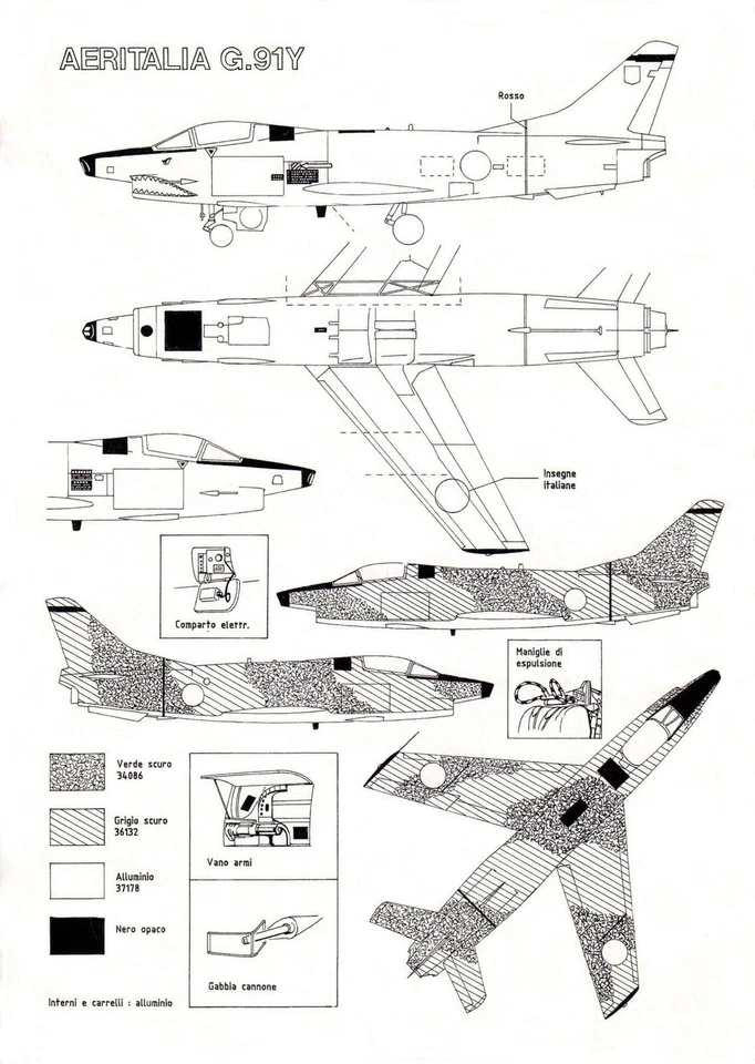 fiat g91y resin kit in 1:72 scale - Immagine 3 di 3