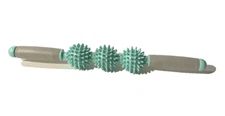 Soothe by Apana Spiky Balls Massage Muscle Roller Teal Blue Grey Pain Relief 16"