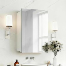 16   x26    Medicine Cabinet,Frameless Mirror Cabinet with 3-Tier Removeable Gl...