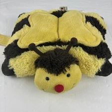 Pillow Pets Pee-Wees Bumble Bee Plush 11x12" Stuffed Animal 2010 Ontel Yellow