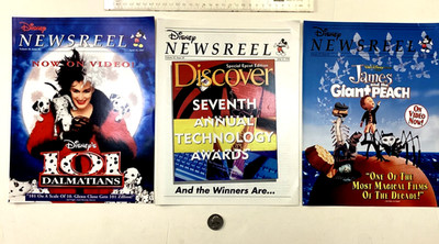 Three Disney Newsreel Mags Jul 12; Oct 18, 1996 & Apr18, 1997 101 Dalmatians