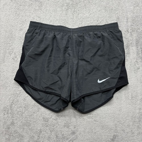 Nike Dri Fit Running Lined Running Shorts Womens Small Charcoal Gray Activewear - Picture 1 of 8